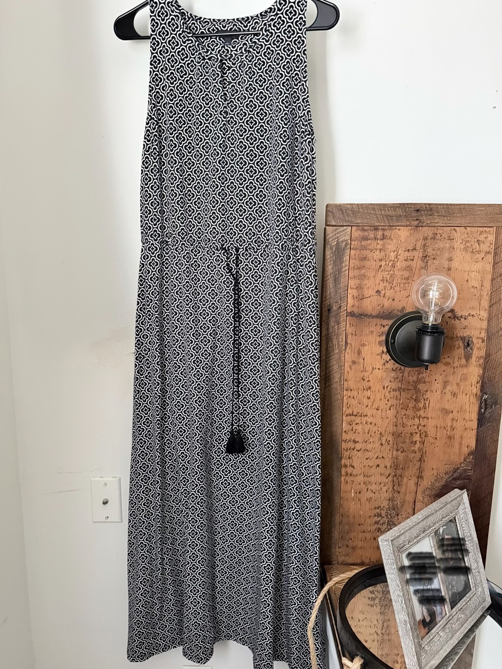 Talbots Black and White Geometric Maxi Skirt (confortable dress)